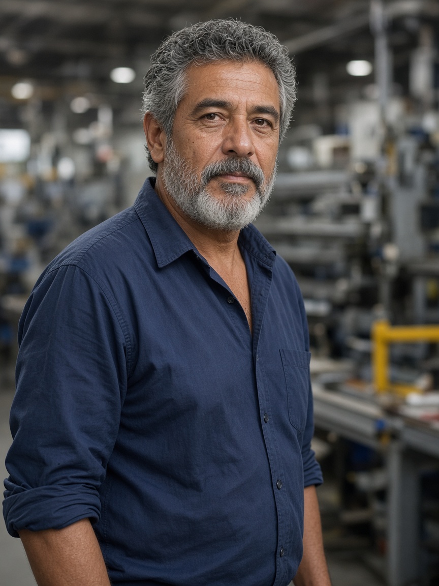 Mesa de industria, retrato ilustrativo